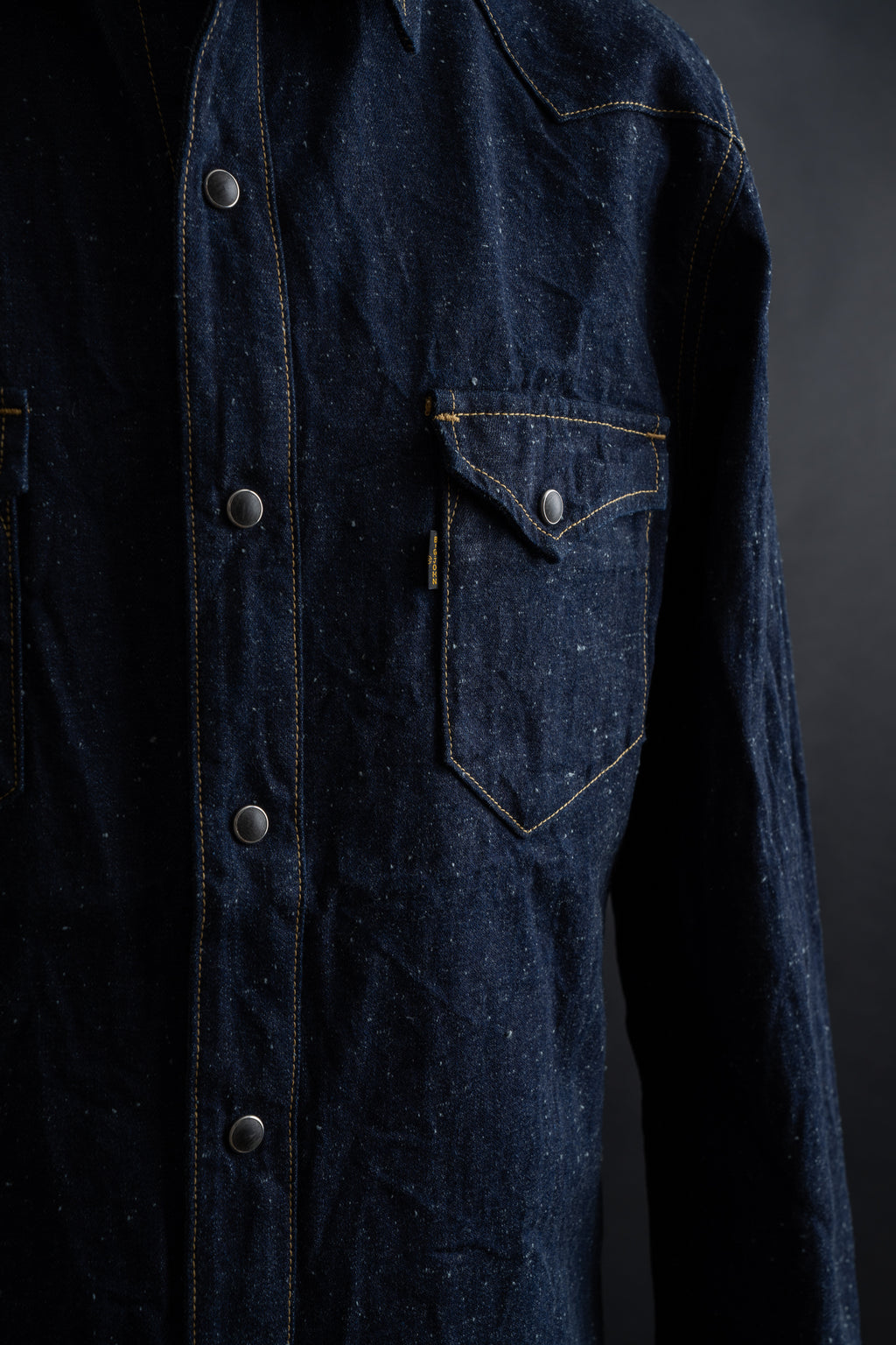 MS004E (001) 10oz SELVADGE DENIM WESTERN SHIRTS