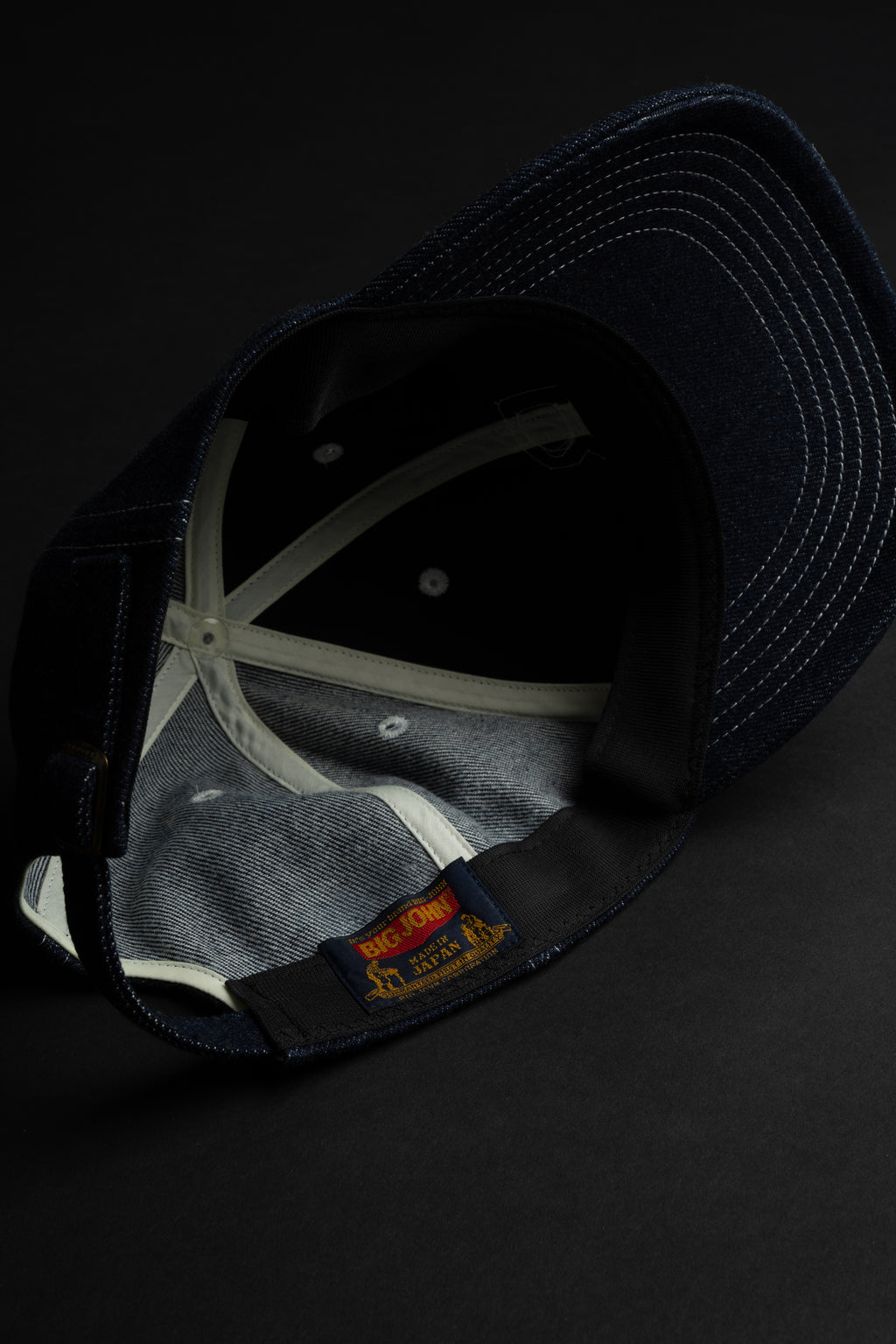 VBBJ045 (001W) BJ BASEBALL CAP - White Stitch