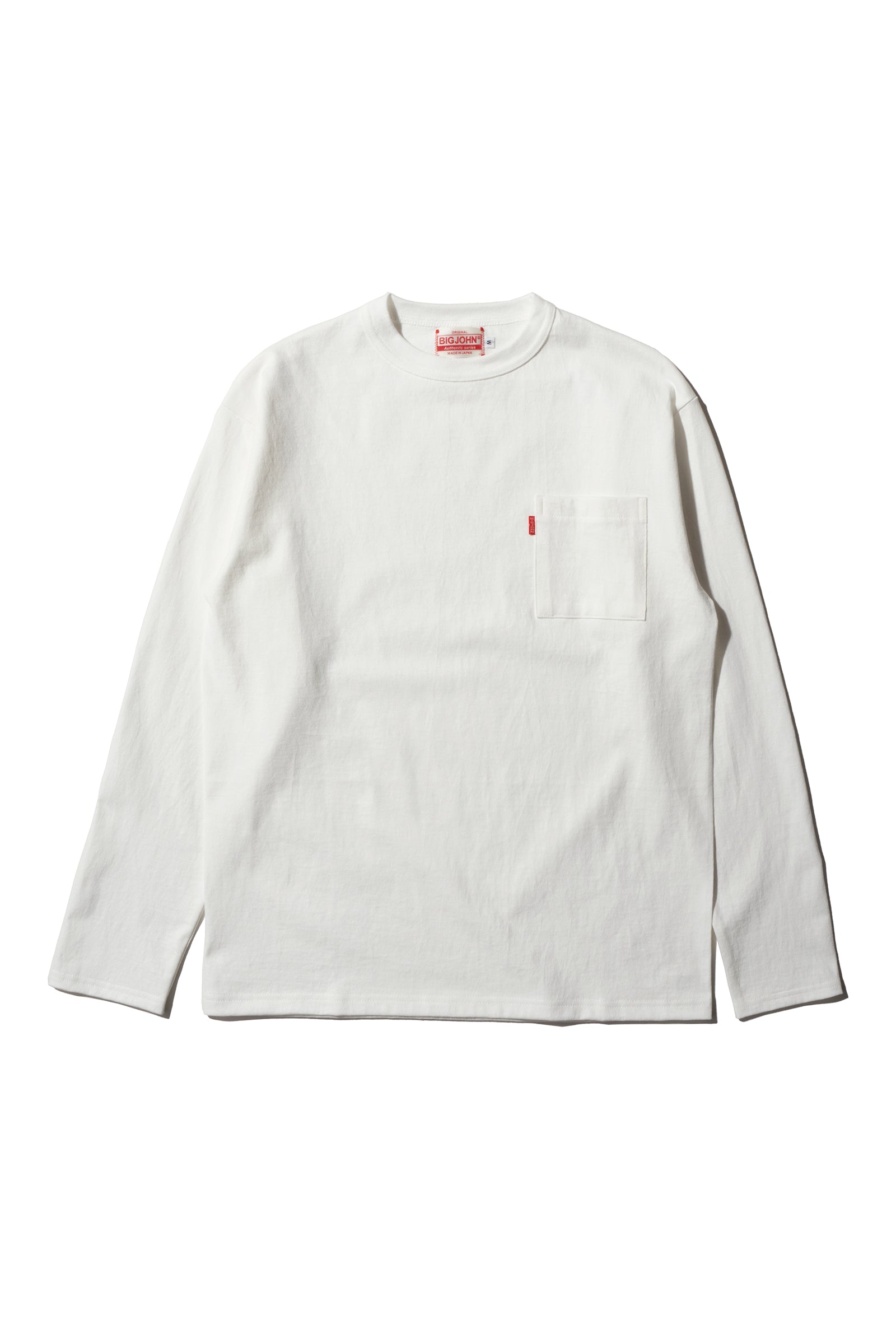 MTS14M (69)  丸胴 長袖 POCKET Tee ホワイト