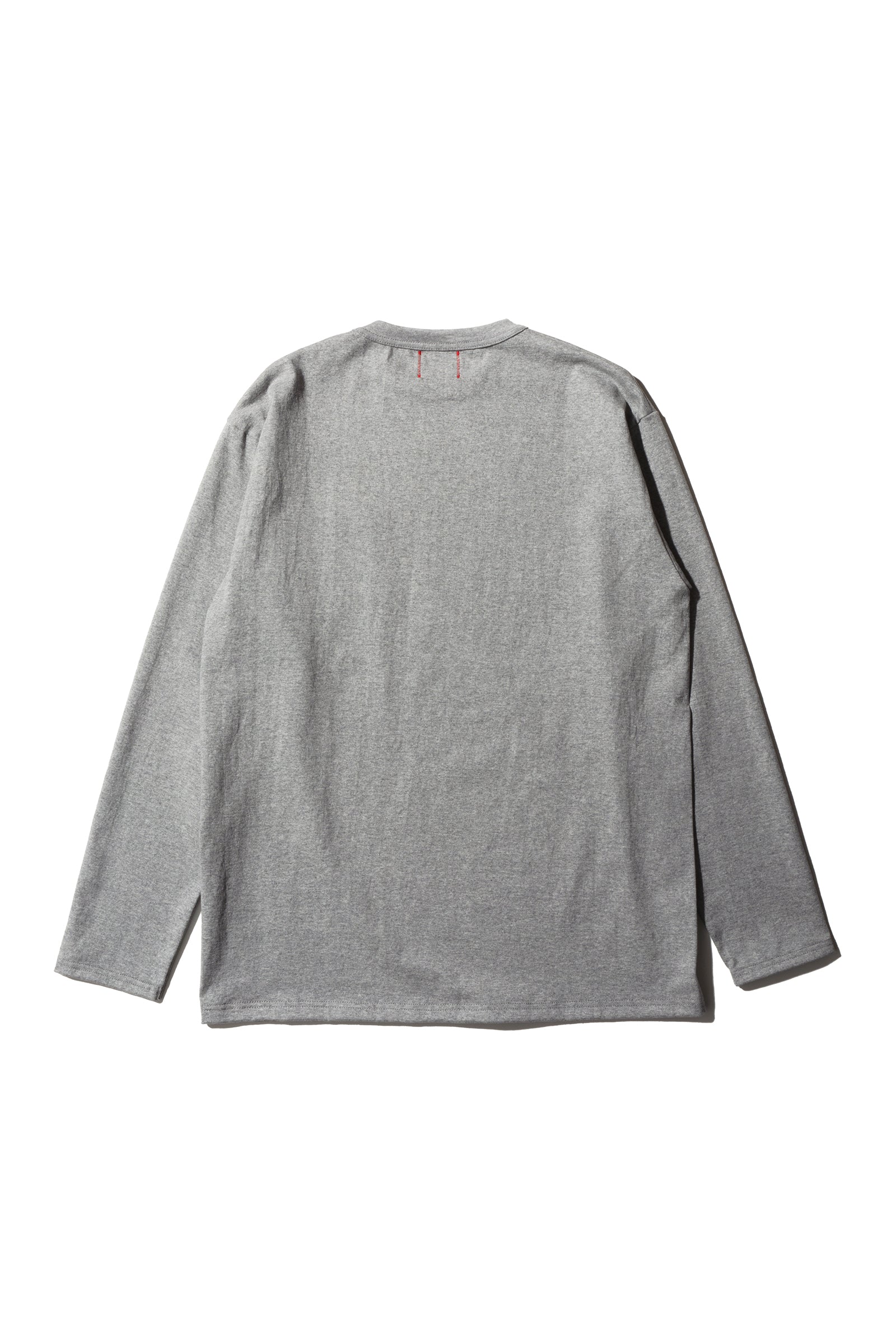 MTS14M (64)  丸胴 長袖 POCKET Tee 杢グレー