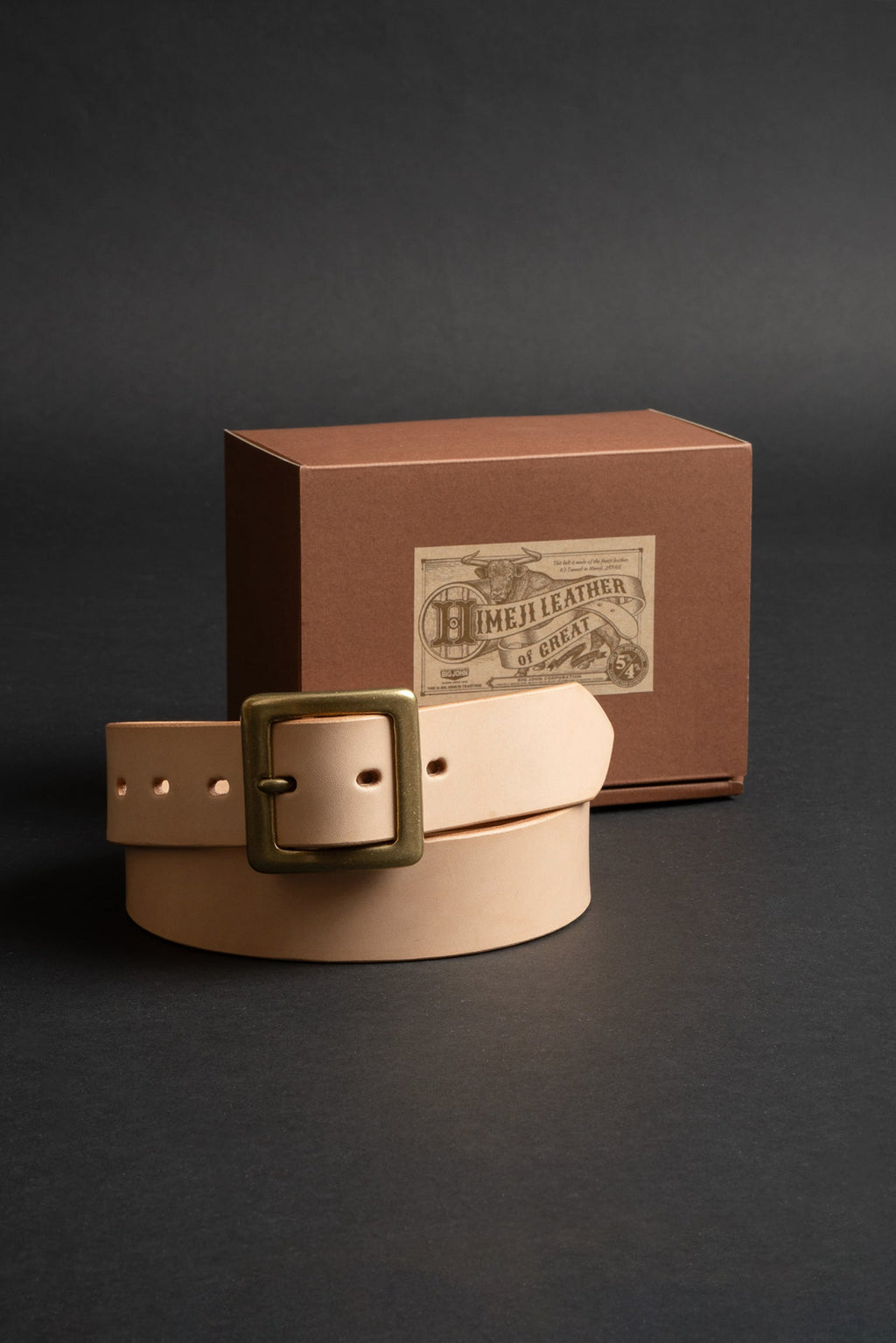 VBLT03 (NC) 4ミリ厚 姫路レザーベルト HIMEJI LEATHER ORIGINAL BELT