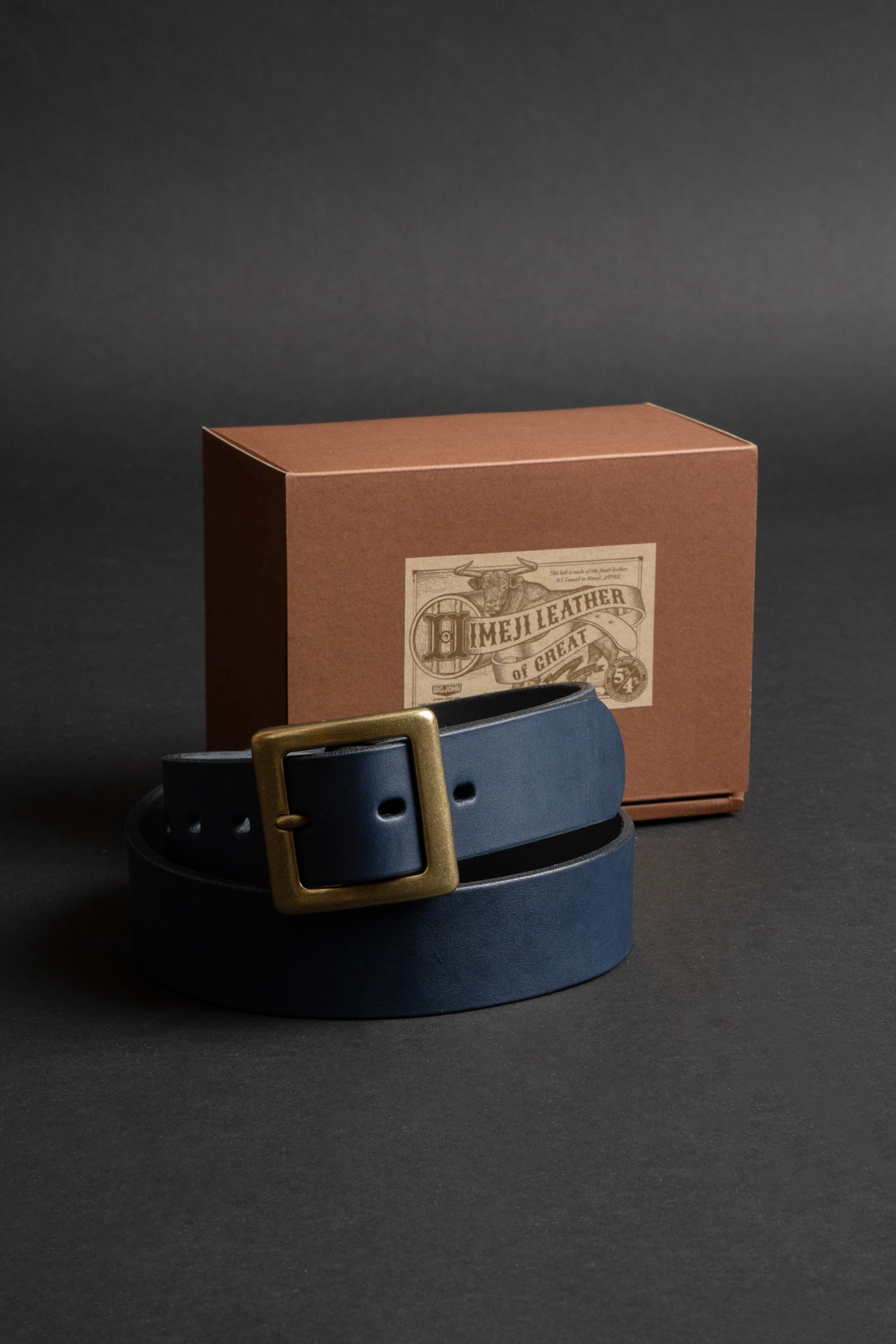 VBLT03 (ID) 4ミリ厚 姫路レザーベルト HIMEJI LEATHER ORIGINAL BELT