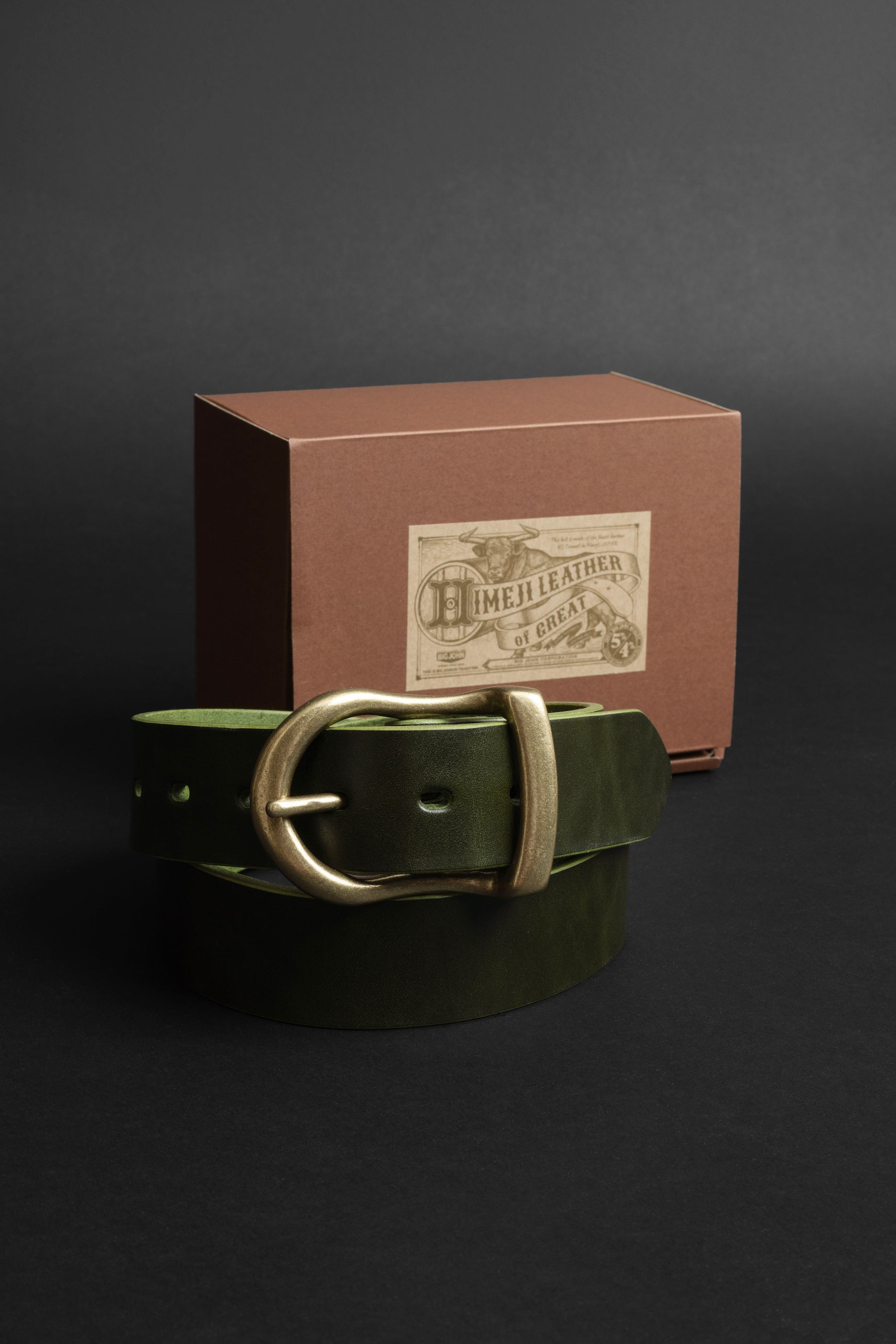 VBLT02 (OL) 5ミリ厚 姫路レザーベルト HIMEJI LEATHER ORIGINAL BELT