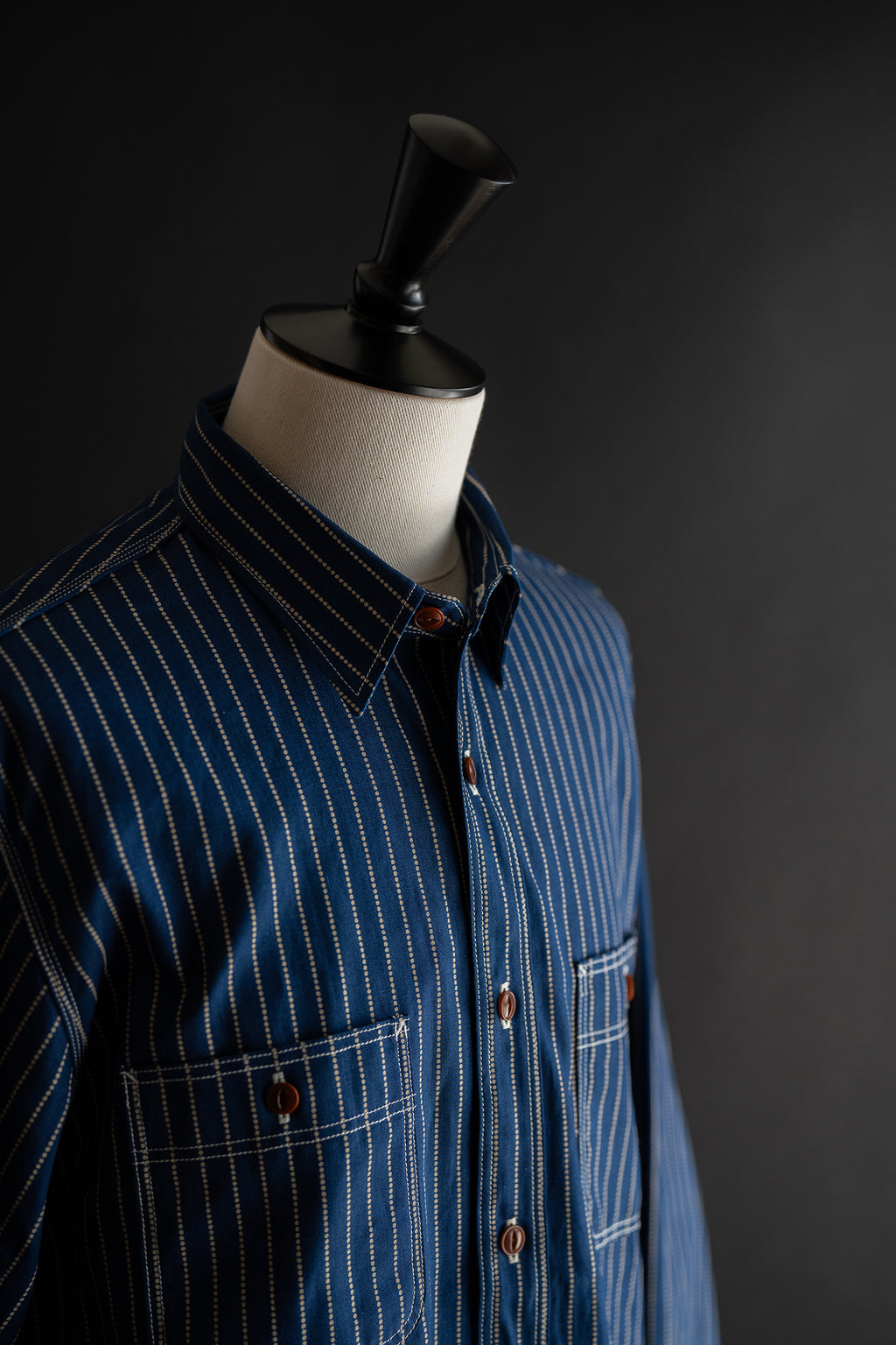 MS003R (055P) SELVEDGE CHAMBRAY SHIRT / wabash