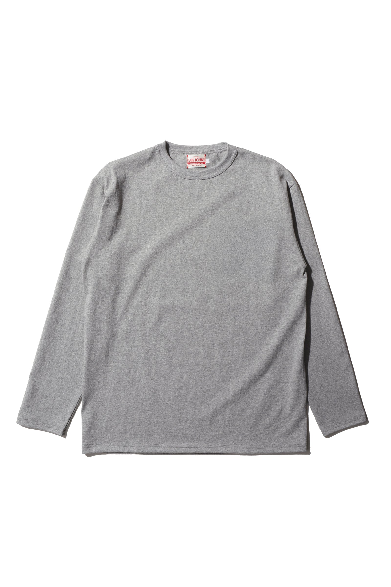 MTS13M (64)  丸胴 長袖 Tee 杢グレー