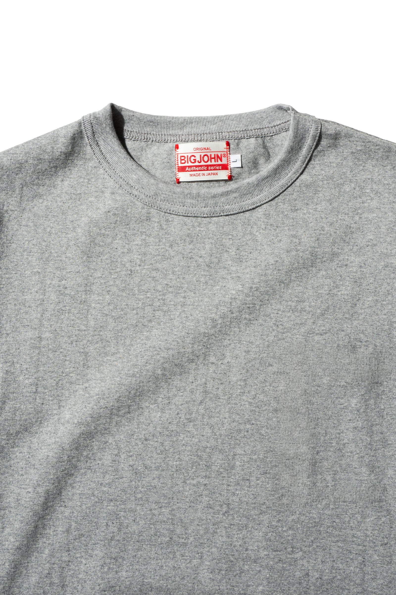 MTS13M (64)  丸胴 長袖 Tee 杢グレー