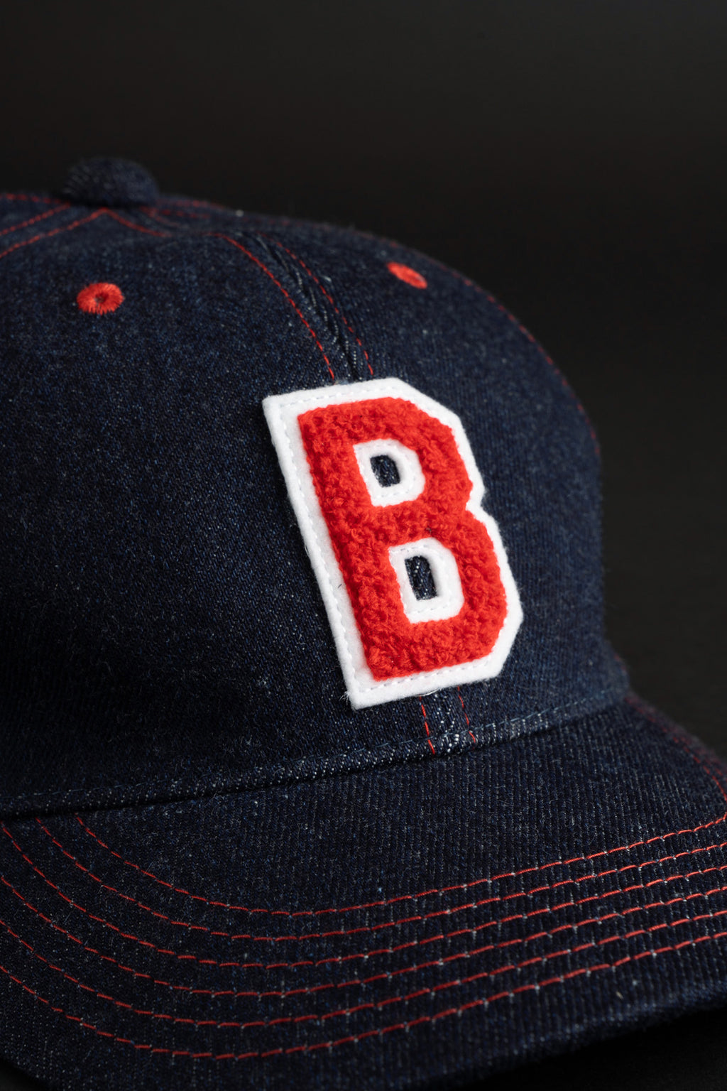 VBBJ045 (01RR) BJ BASEBALL CAP - Red Stitch