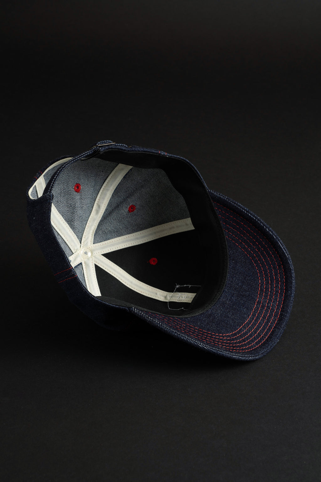 VBBJ045 (01RR) BJ BASEBALL CAP - Red Stitch