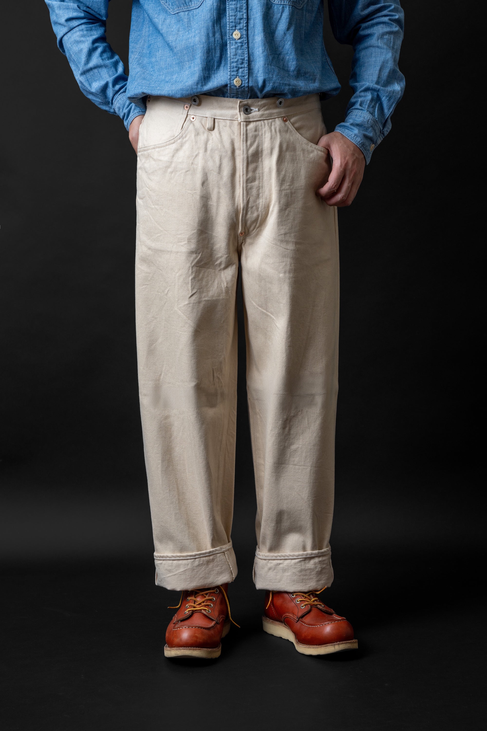 M101S(66) WAIST OVERALL DUCK kinari