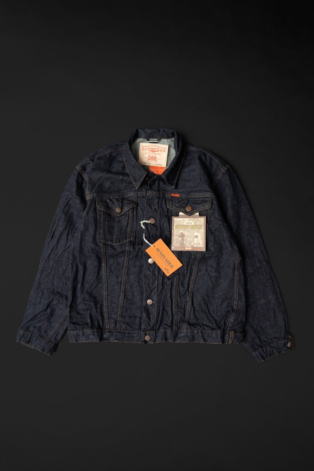 S6953WS (001) ISHIKAWADAI DENIM TRUCKER JACKET | SUVIN GOLD