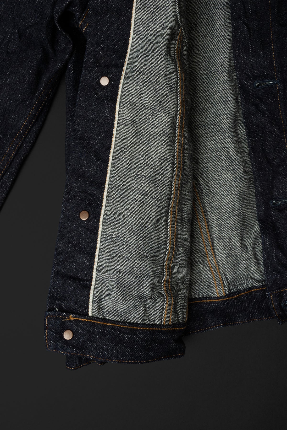 S6953WS (001) ISHIKAWADAI DENIM TRUCKER JACKET | SUVIN GOLD