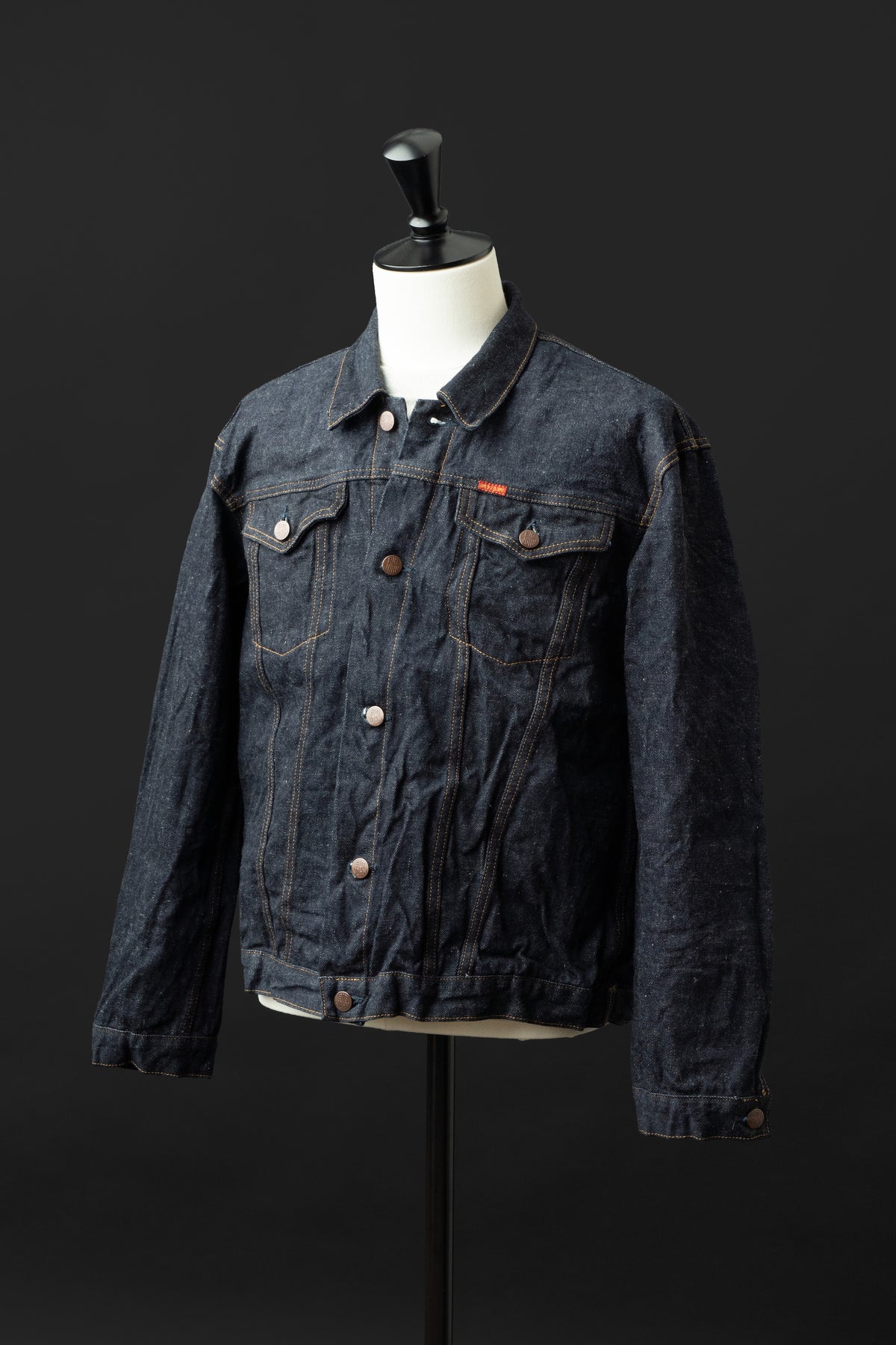 S6953WS (001) ISHIKAWADAI DENIM TRUCKER JACKET | SUVIN GOLD