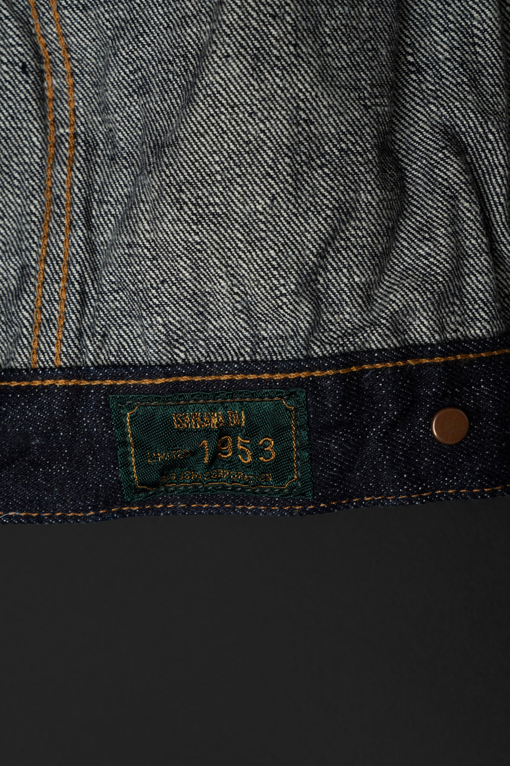 S6953WS (001) ISHIKAWADAI DENIM TRUCKER JACKET | SUVIN GOLD