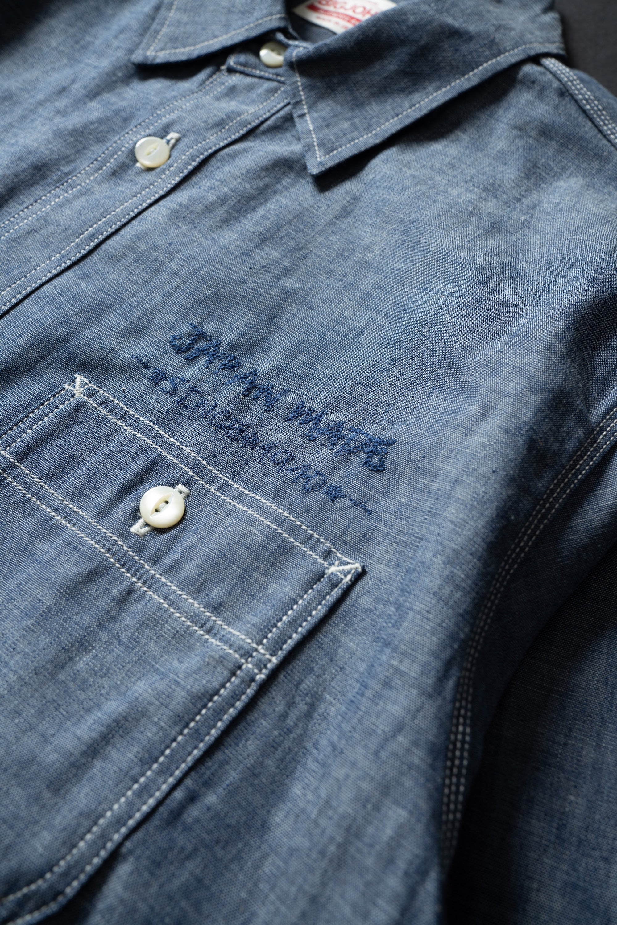MS003R (01EB) Color Nep Selvedge Chambray Shirt