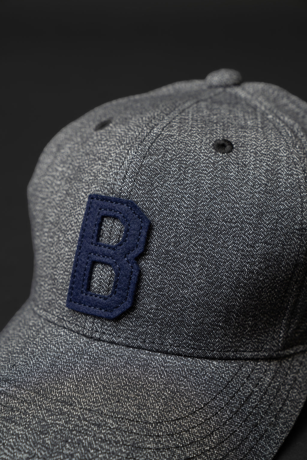 VBBJ049- (64 GRAY) BJ BASEBALL B LOGO CAP