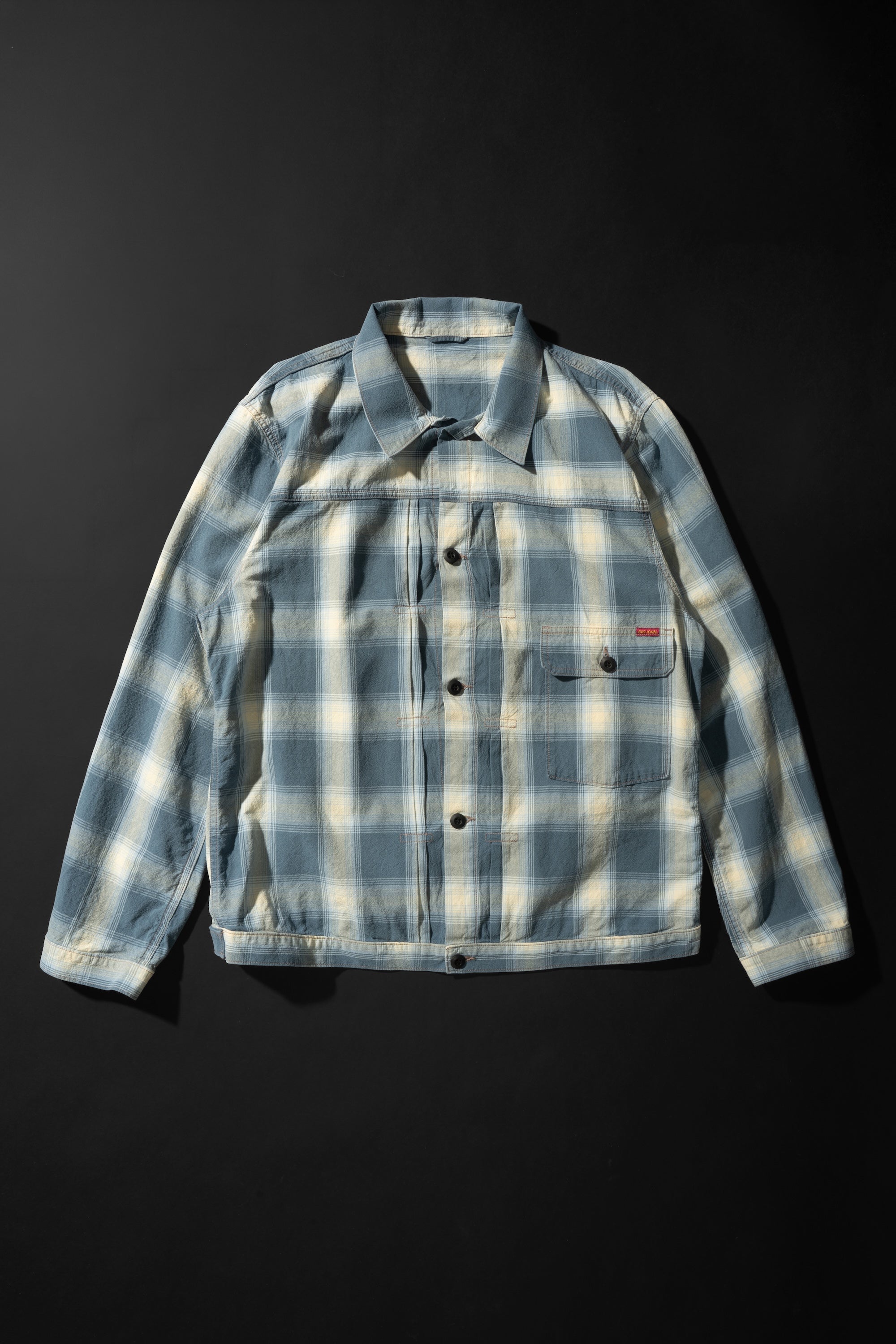 M6010J (ID02) INDIGO CHECK JACKET