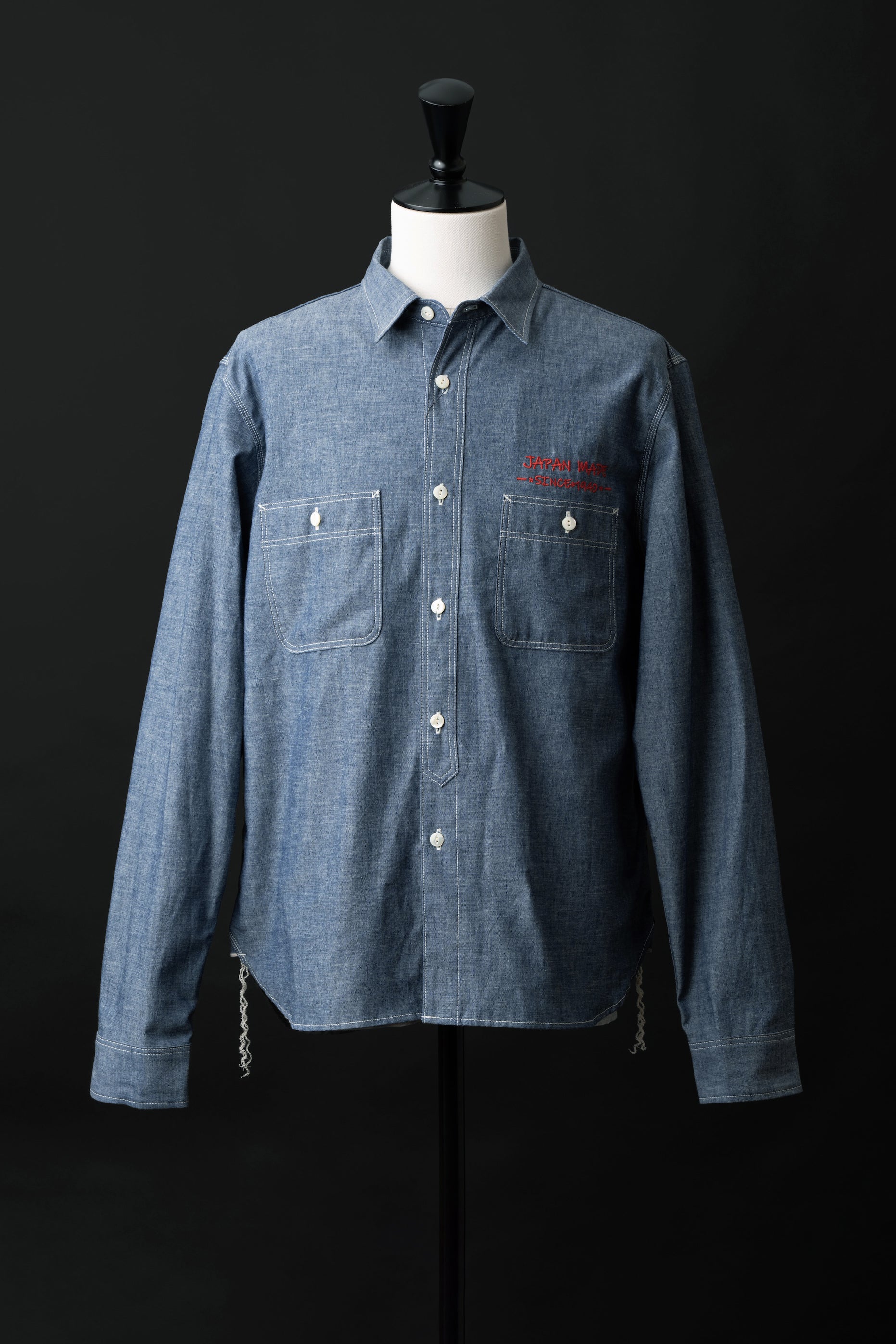 MS003R (01ER) Selvedge Chambray Shirt | Emb